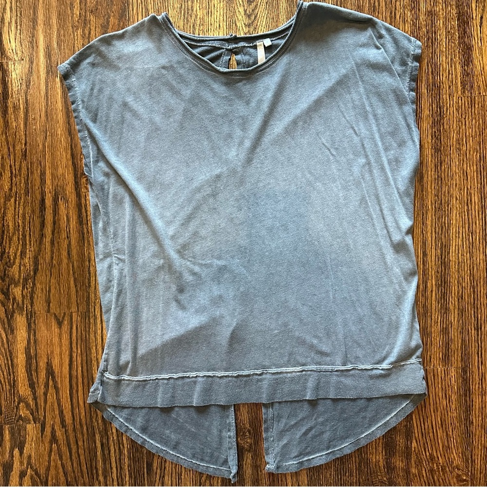 Mona B Casual Grey Women's Tie-Back Top